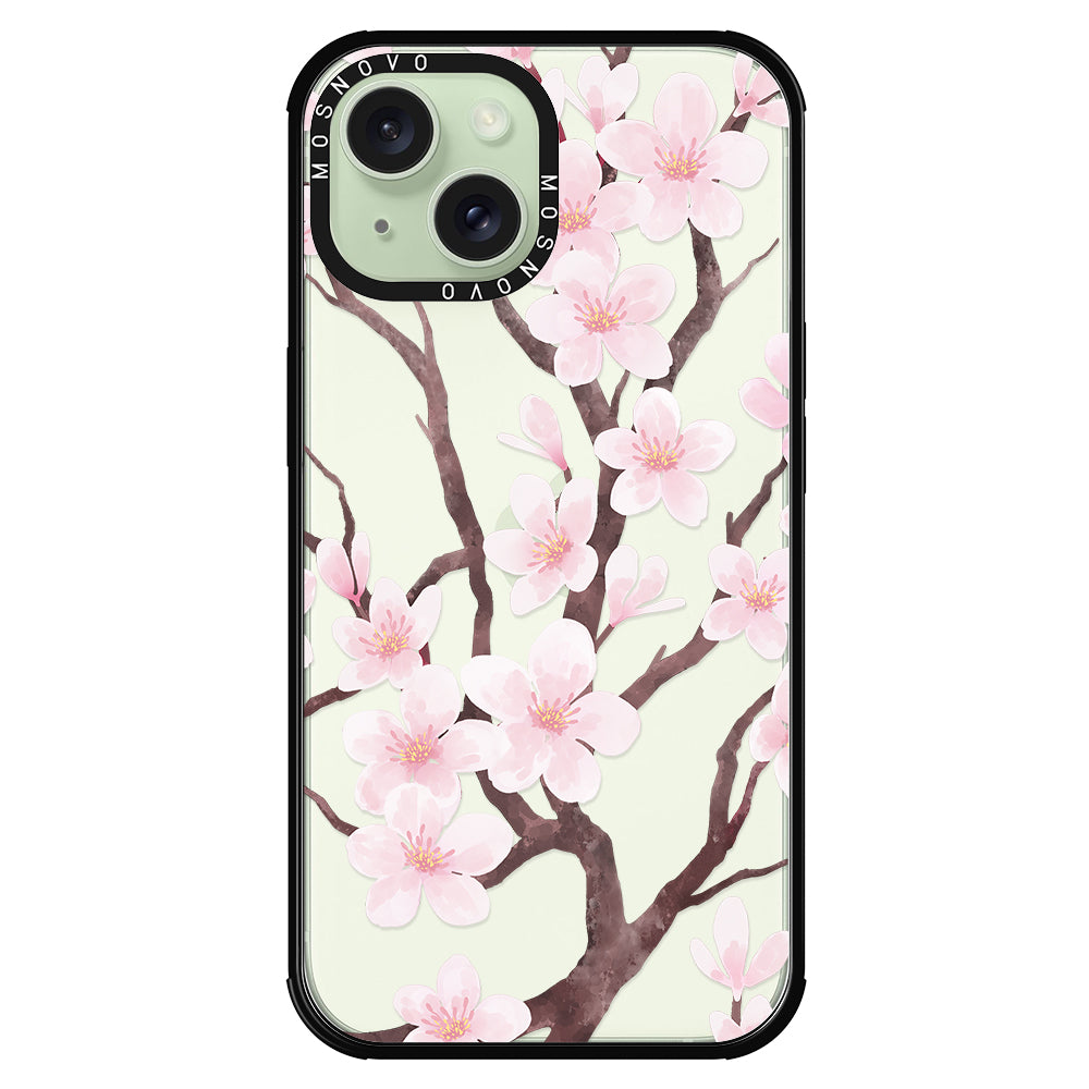 Cherry Blossom Flower Phone Case - iPhone 15 Plus Case - MOSNOVO