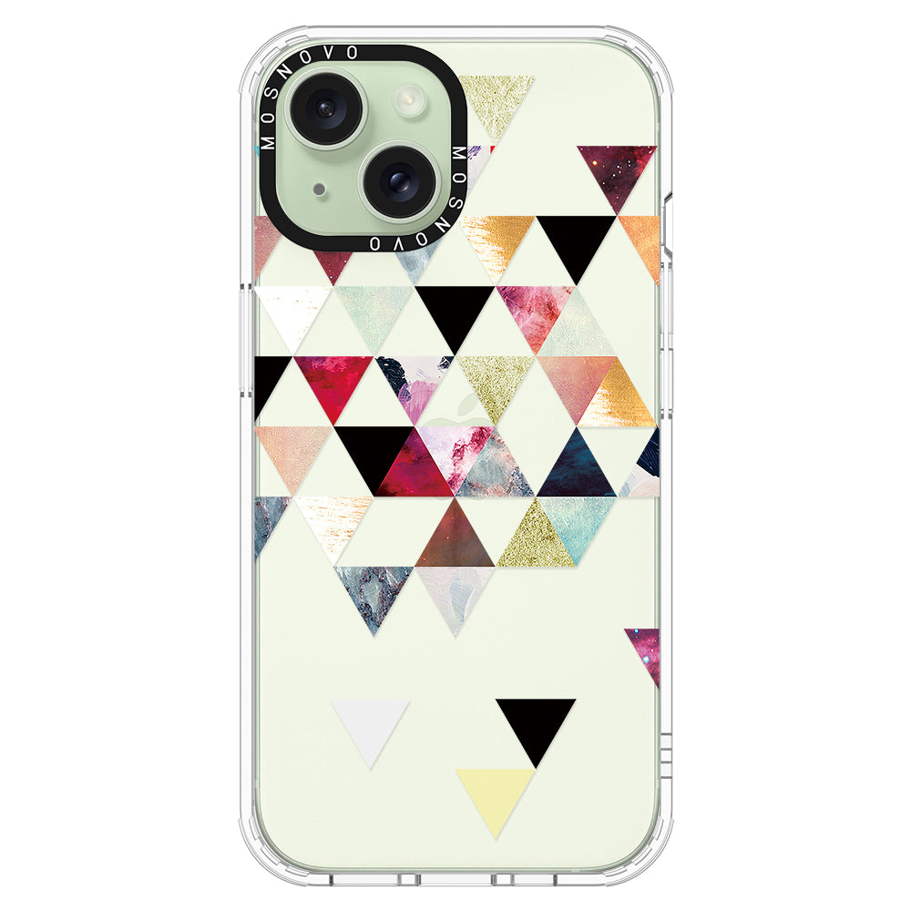 Triangles Stone Marble Phone Case - iPhone 15 Plus Case - MOSNOVO