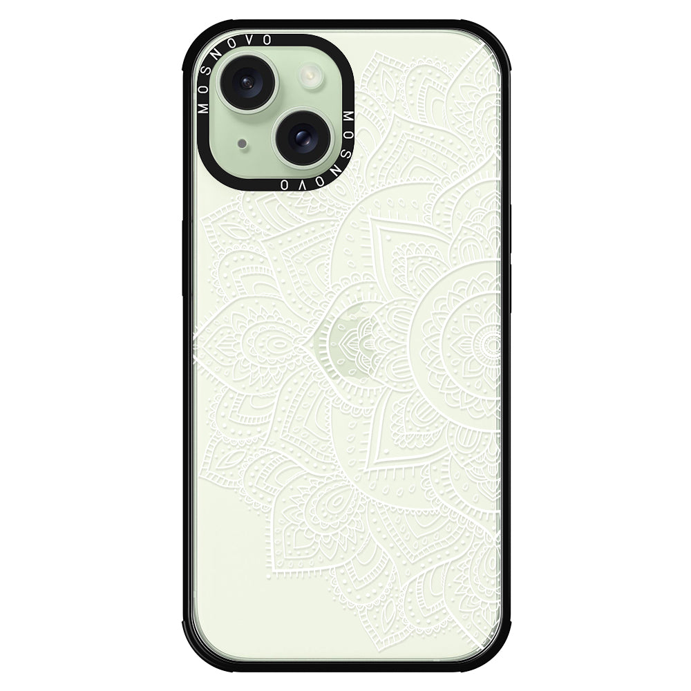 Half Mandala Phone Case - iPhone 15 Case - MOSNOVO