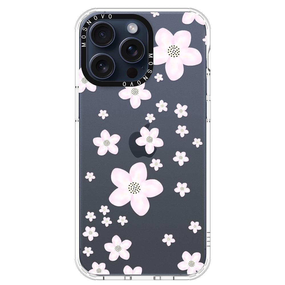 Pink Cherry Blossom Phone Case - iPhone 15 Pro Max Case - MOSNOVO