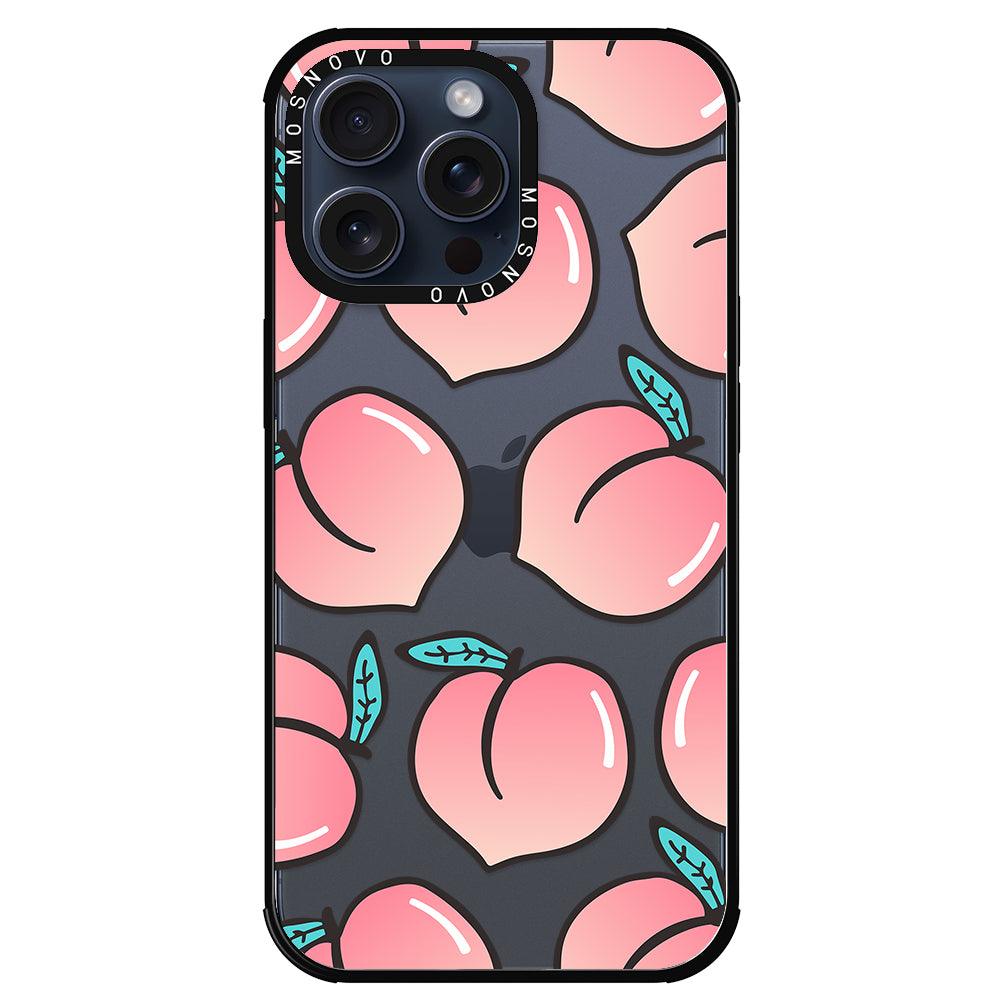 Cute Peach Phone Case - iPhone 15 Pro Max Case - MOSNOVO