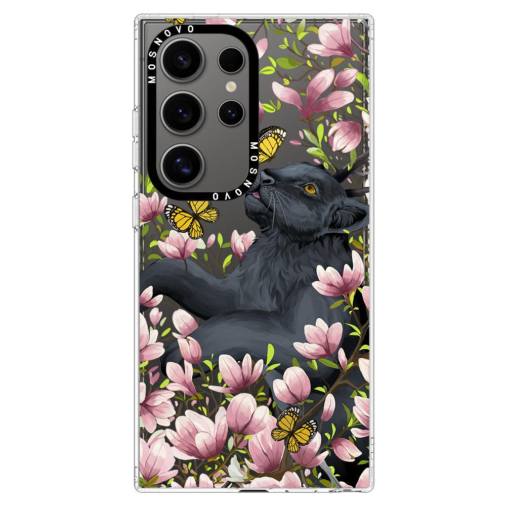 Black Panther Garden Phone Case - Samsung Galaxy S24 Ultra Case - MOSNOVO