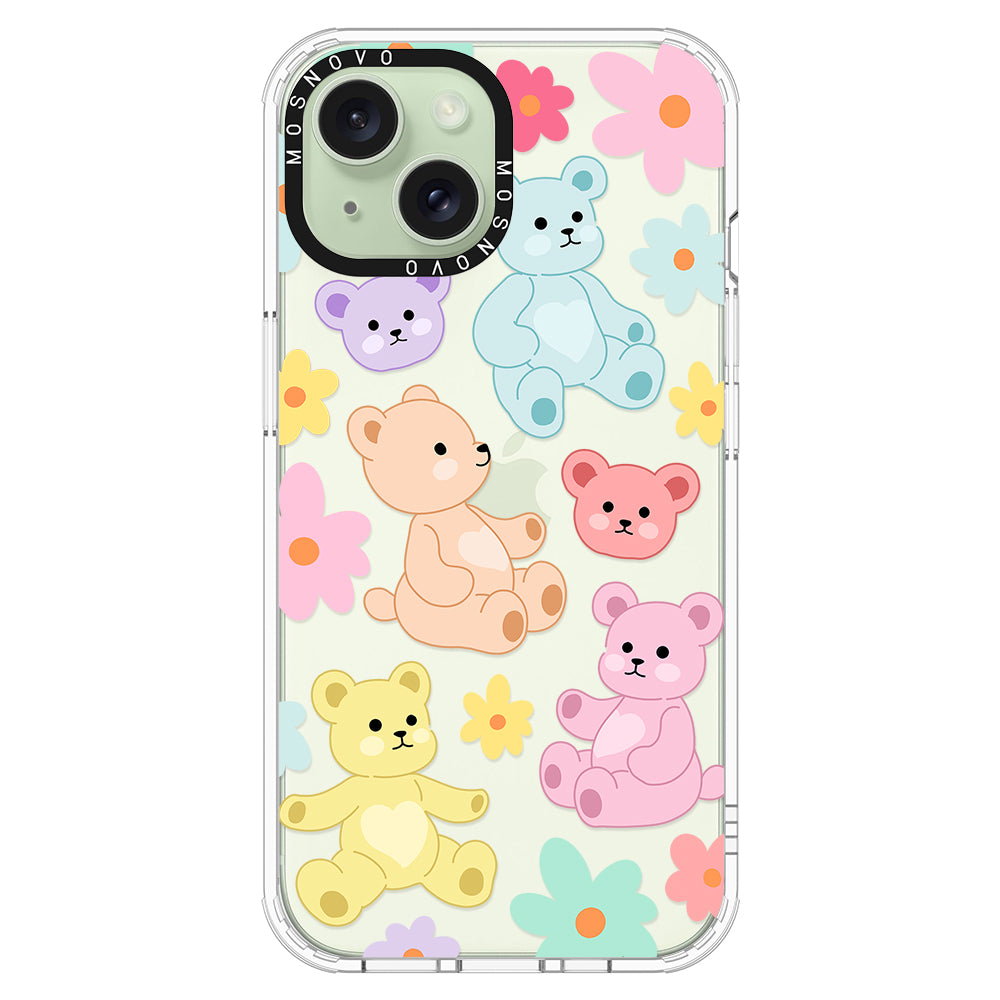 Cute Teddy Bear Phone Case - iPhone 15 Plus Case - MOSNOVO