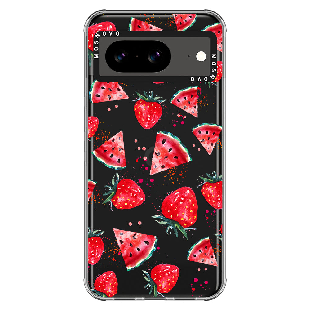 Watermelon and Strawberry Phone Case - Google Pixel 8 Case - MOSNOVO