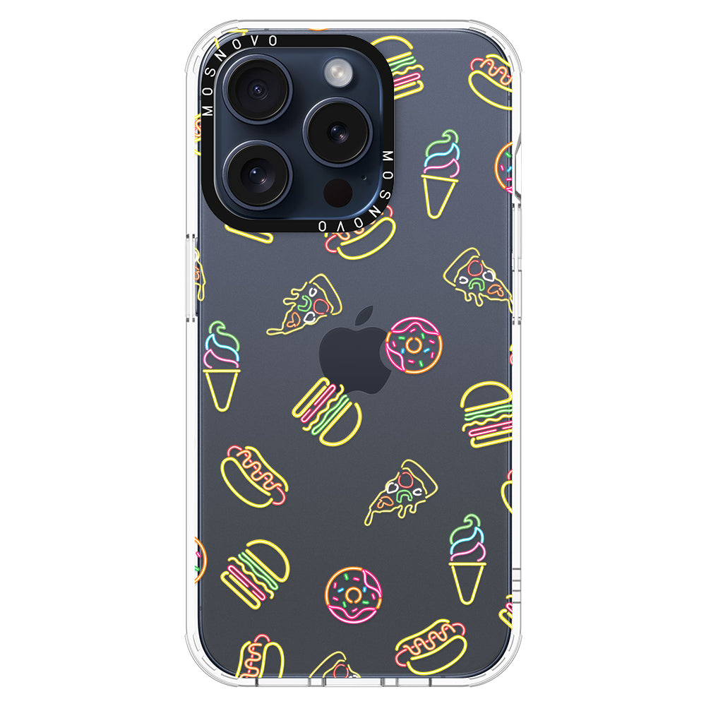 Neon Burgers Phone Case - iPhone 15 Pro Case - MOSNOVO