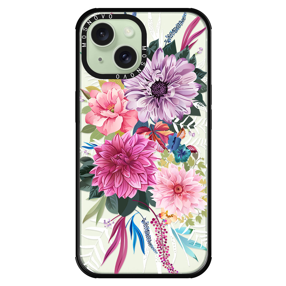 Dahlia Bloom Phone Case - iPhone 15 Case - MOSNOVO