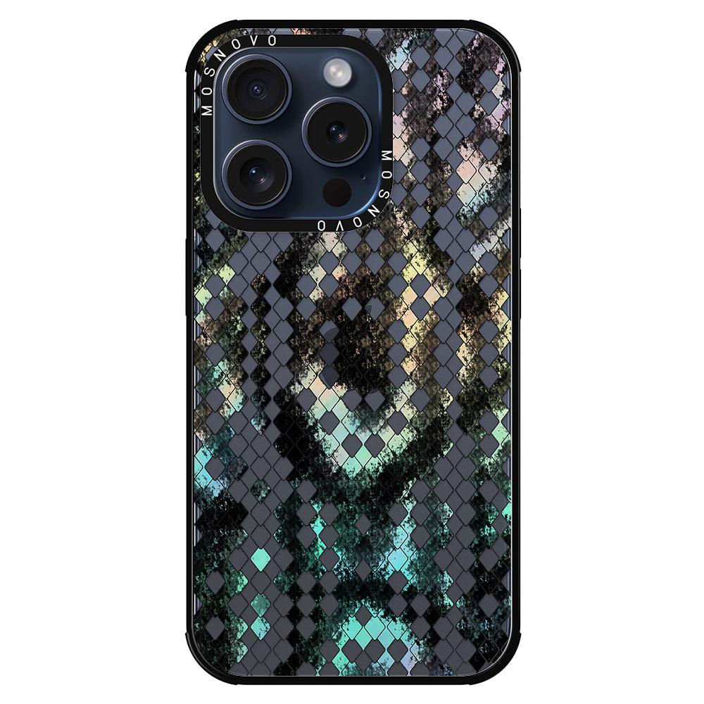 Rainbow Snake Print Phone Case - iPhone 15 Pro Case - MOSNOVO