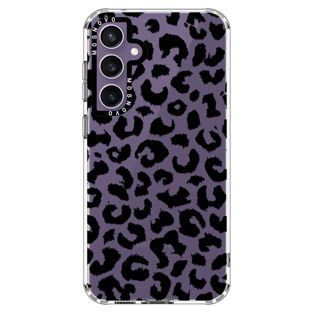 Black Leopard Print Phone Case - Samsung Galaxy S23 FE Case