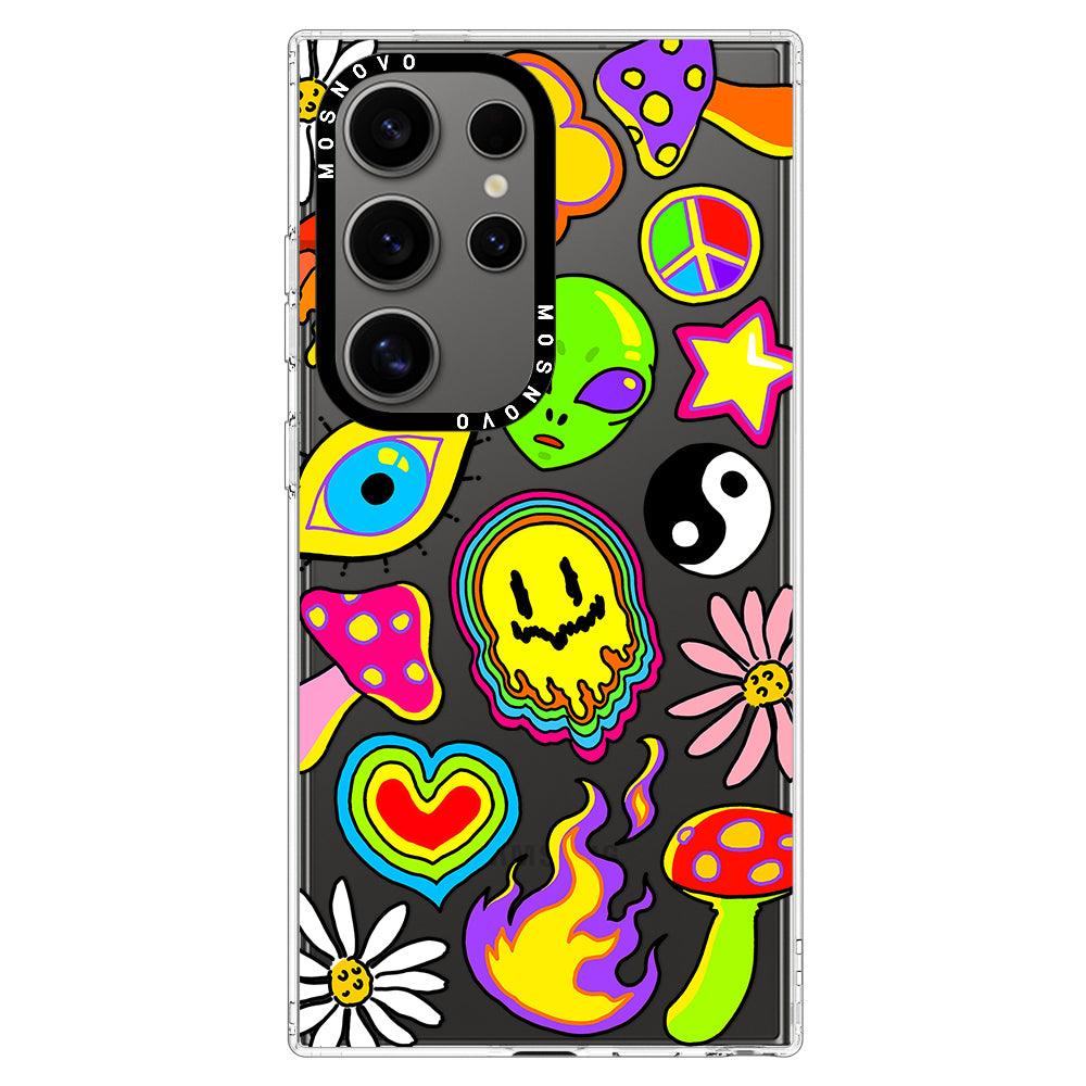 Hippie Sticker Phone Case - Samsung Galaxy S24 Ultra Case - MOSNOVO