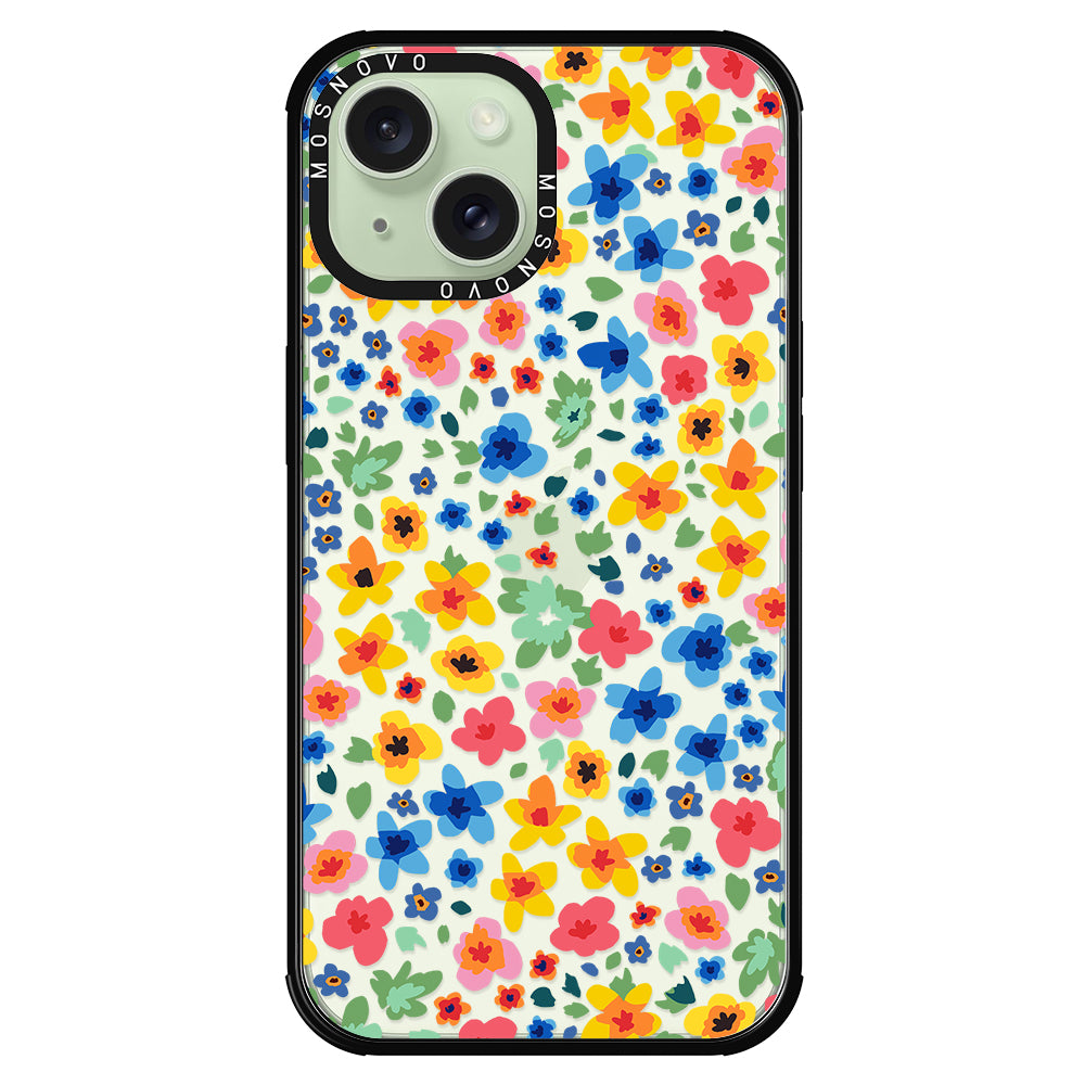 Lovely Floral Flower Phone Case - iPhone 15 Case - MOSNOVO