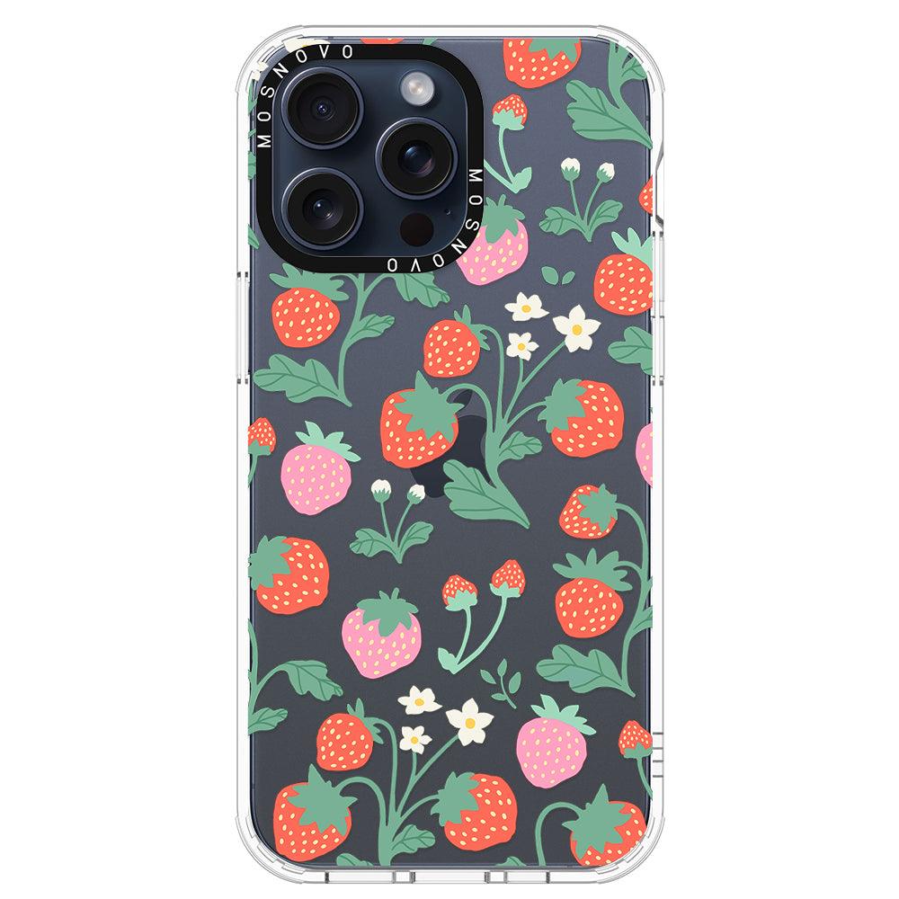 Cute Strawberry Phone Case - iPhone 15 Pro Max Case - MOSNOVO