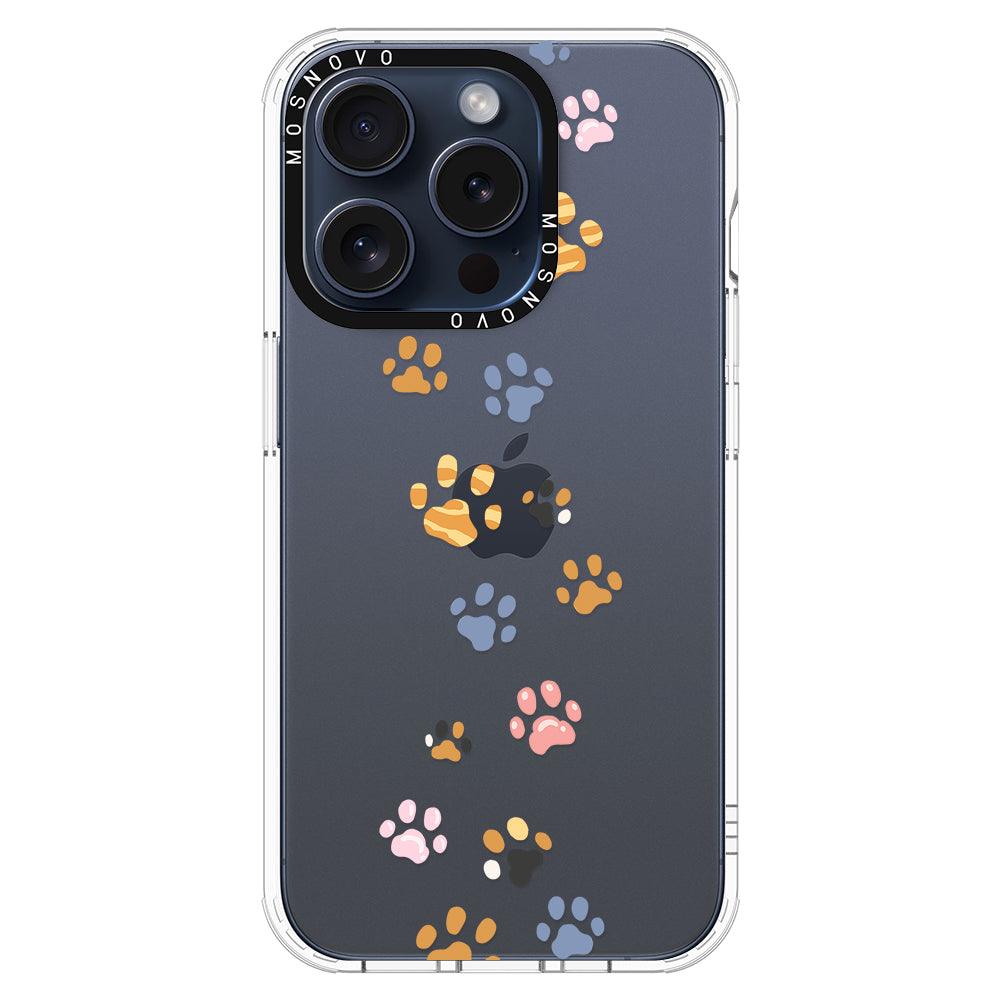 Colorful Paw Phone Case - iPhone 15 Pro Case - MOSNOVO