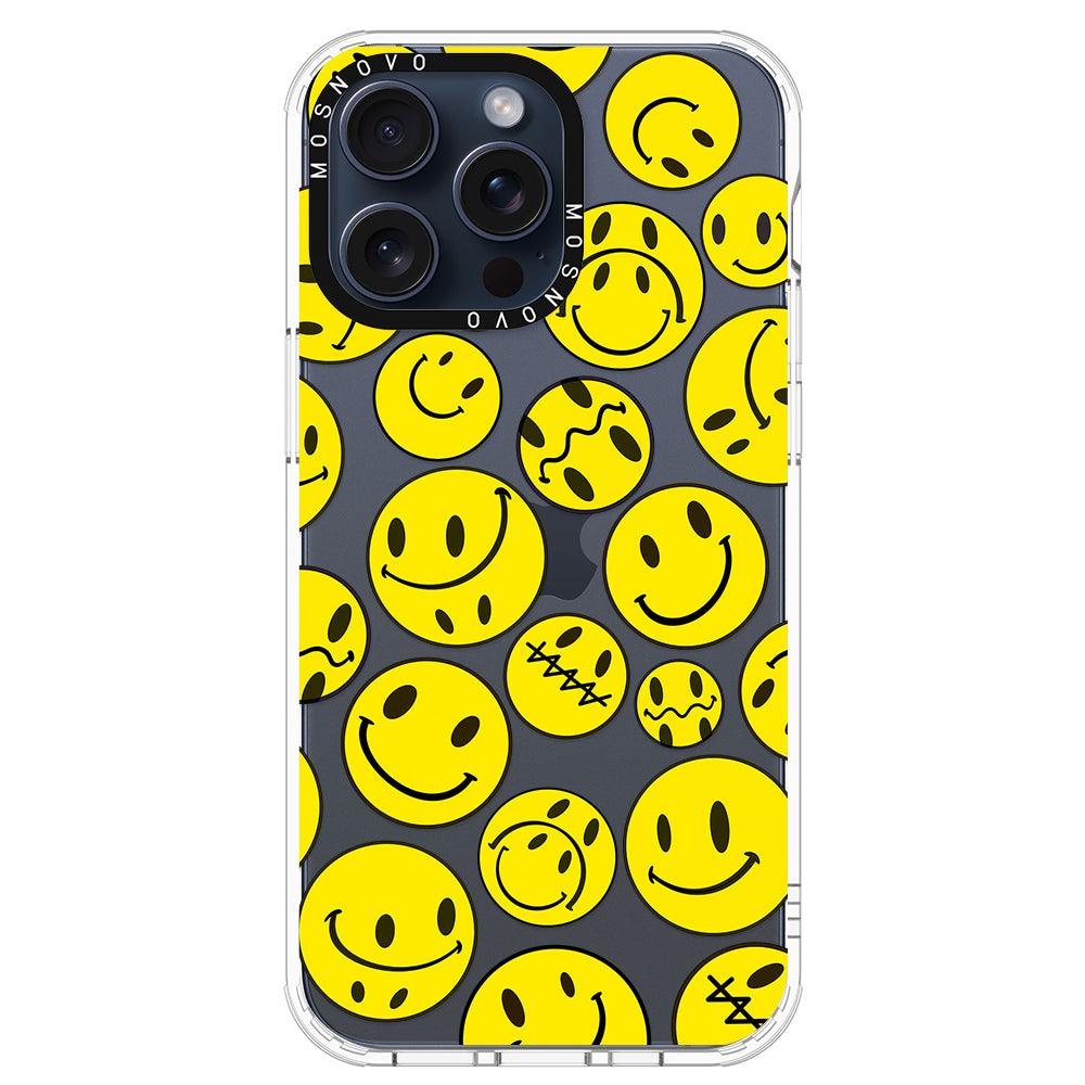 Smiley Face Phone Case - iPhone 15 Pro Max Case - MOSNOVO