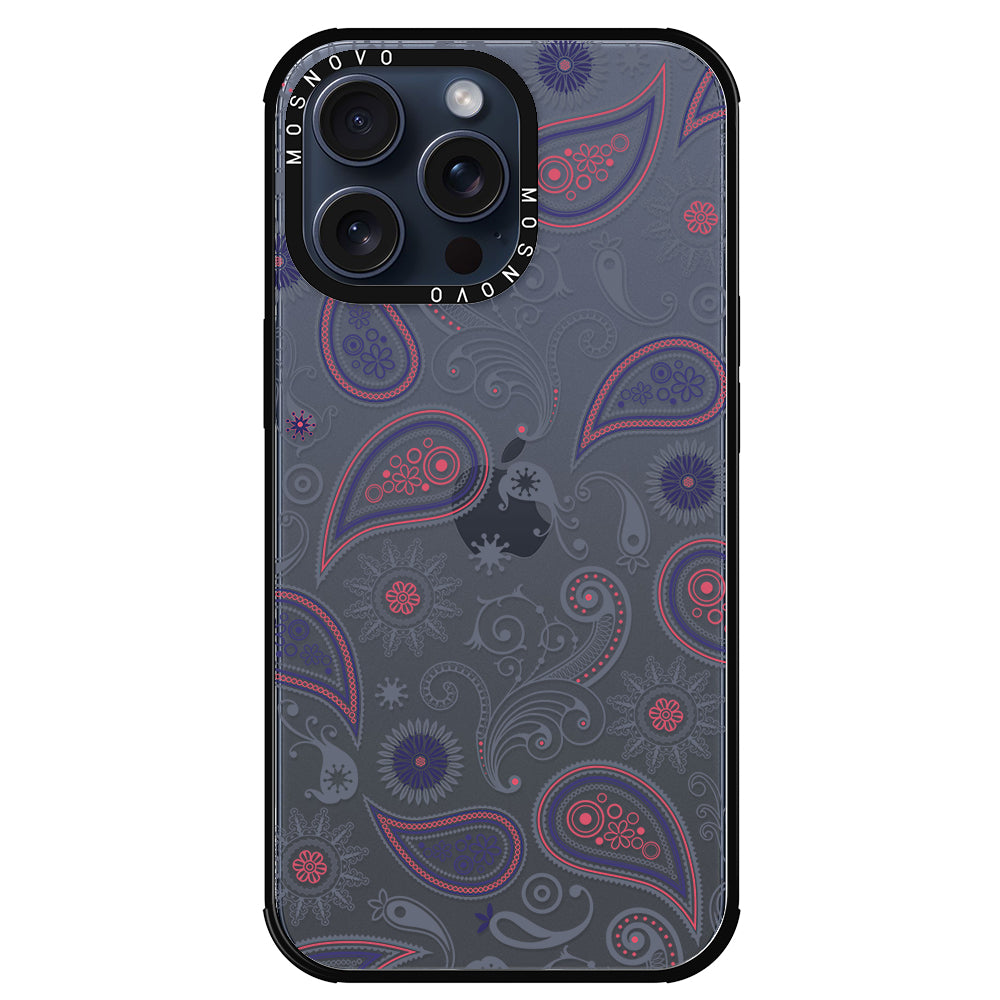 Paisley Phone Case - iPhone 15 Pro Max Case - MOSNOVO