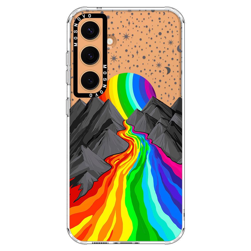 Rainbow Volcano Phone Case - Samsung Galaxy S24 Plus Case - MOSNOVO