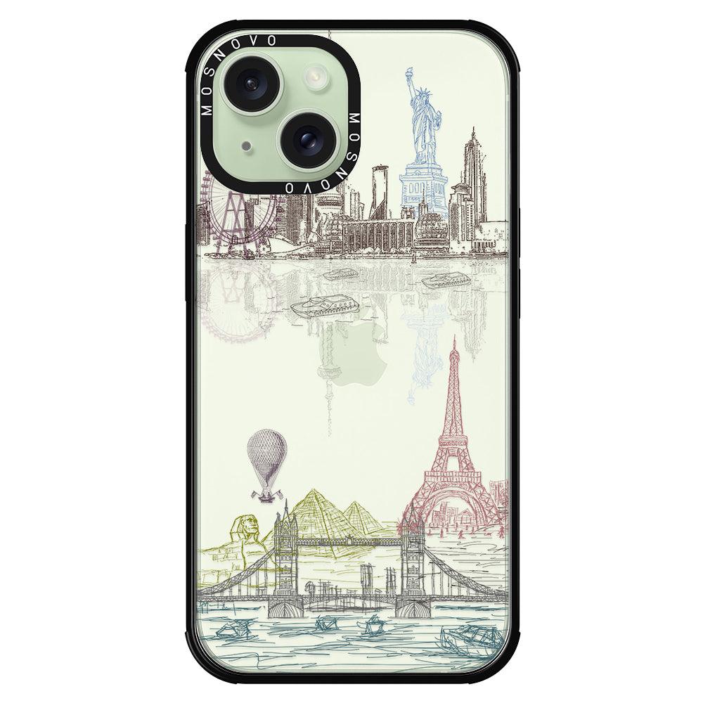 The World City Phone Case - iPhone 15 Case - MOSNOVO