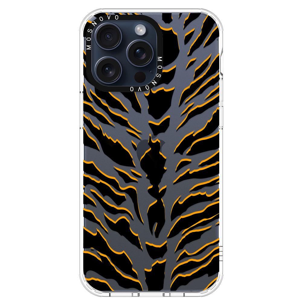 Tiger Print Phone Case - iPhone 15 Pro Max Case - MOSNOVO