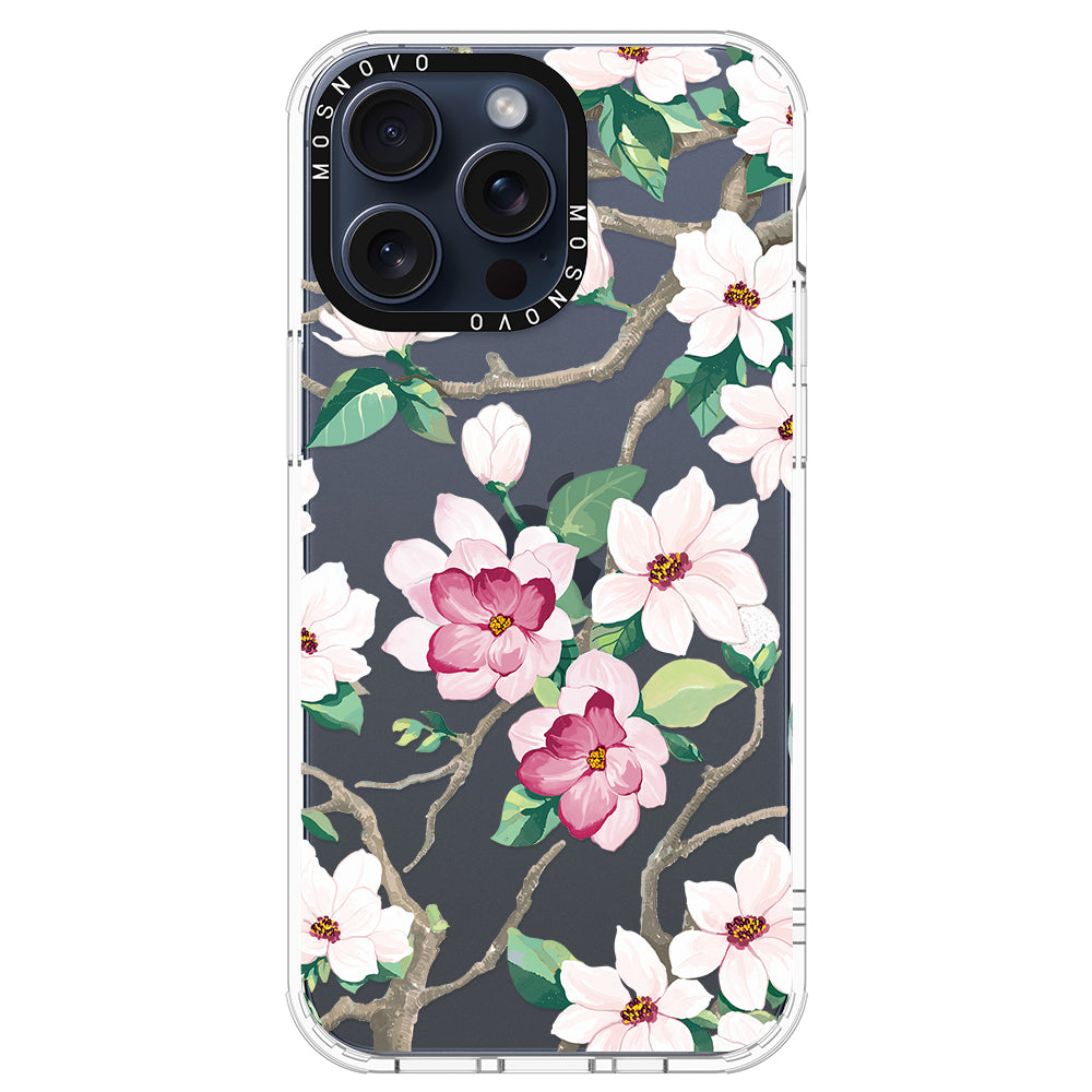 Magnolia Phone Case - iPhone 15 Pro Max Case - MOSNOVO