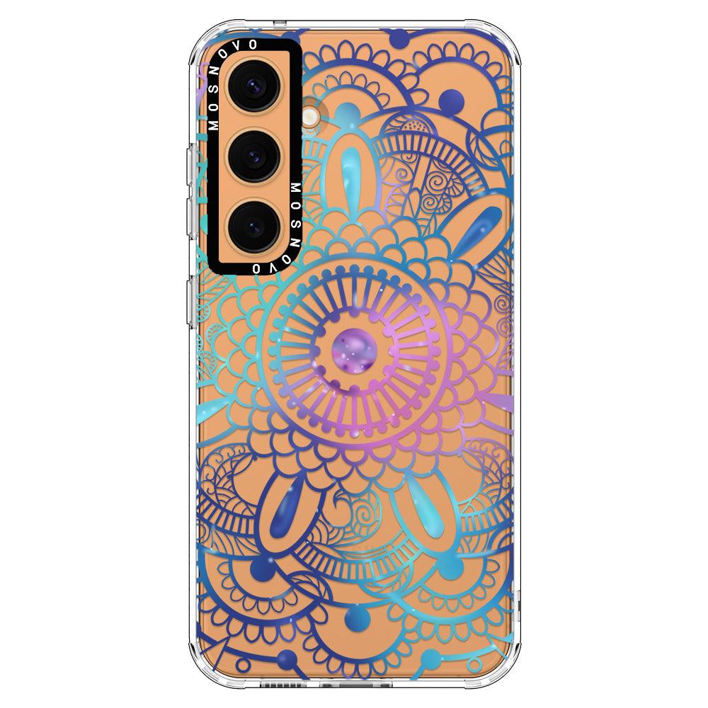 Violet Blue Mandala Phone Case - Samsung Galaxy S24 Plus Case - MOSNOVO