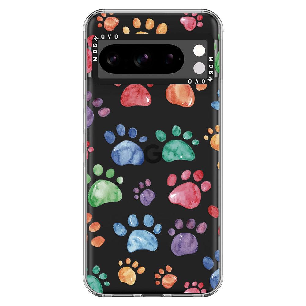 Colorful Paw Phone Case - Google Pixel 8 Pro Case - MOSNOVO