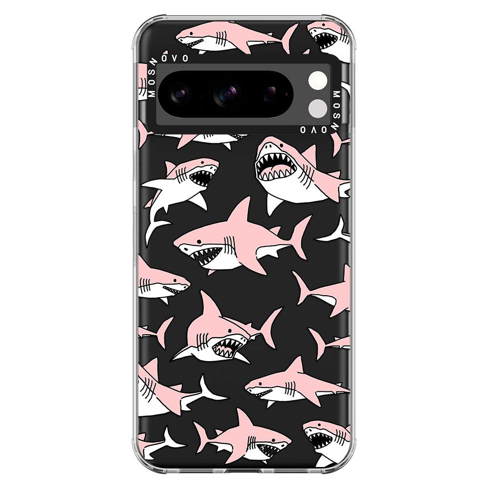 Pink Shark Phone Case - Google Pixel 8 Pro Case - MOSNOVO