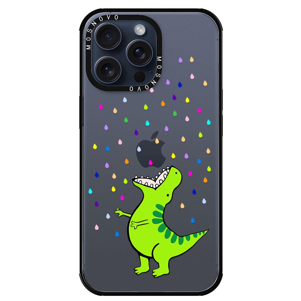 Rainbow Dinosaur Phone Case - iPhone 15 Pro Max Case - MOSNOVO