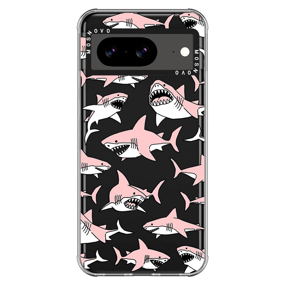 Pink Shark Phone Case - Google Pixel 8 Case - MOSNOVO