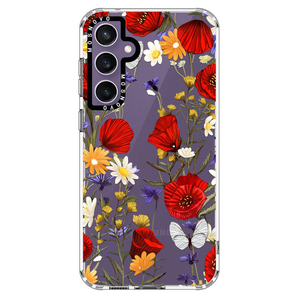 Poppy Floral Phone Case - Samsung Galaxy S23 FE Case