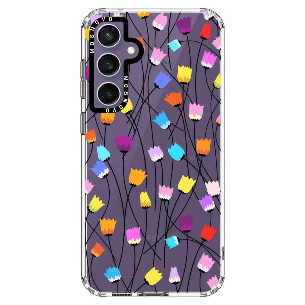 Rainbow Tulips Phone Case - Samsung Galaxy S23 FE Case