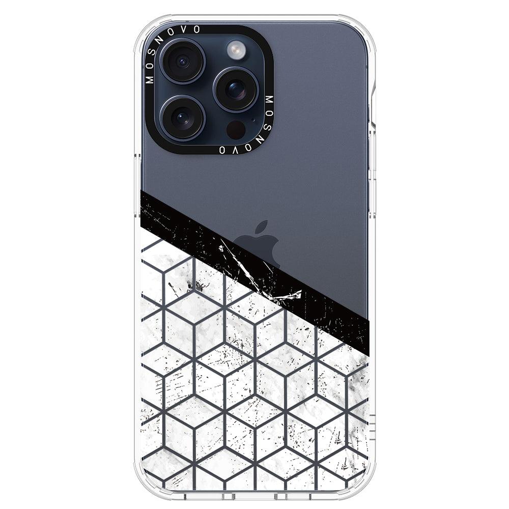 Marble Block Art Phone Case - iPhone 15 Pro Max Case - MOSNOVO