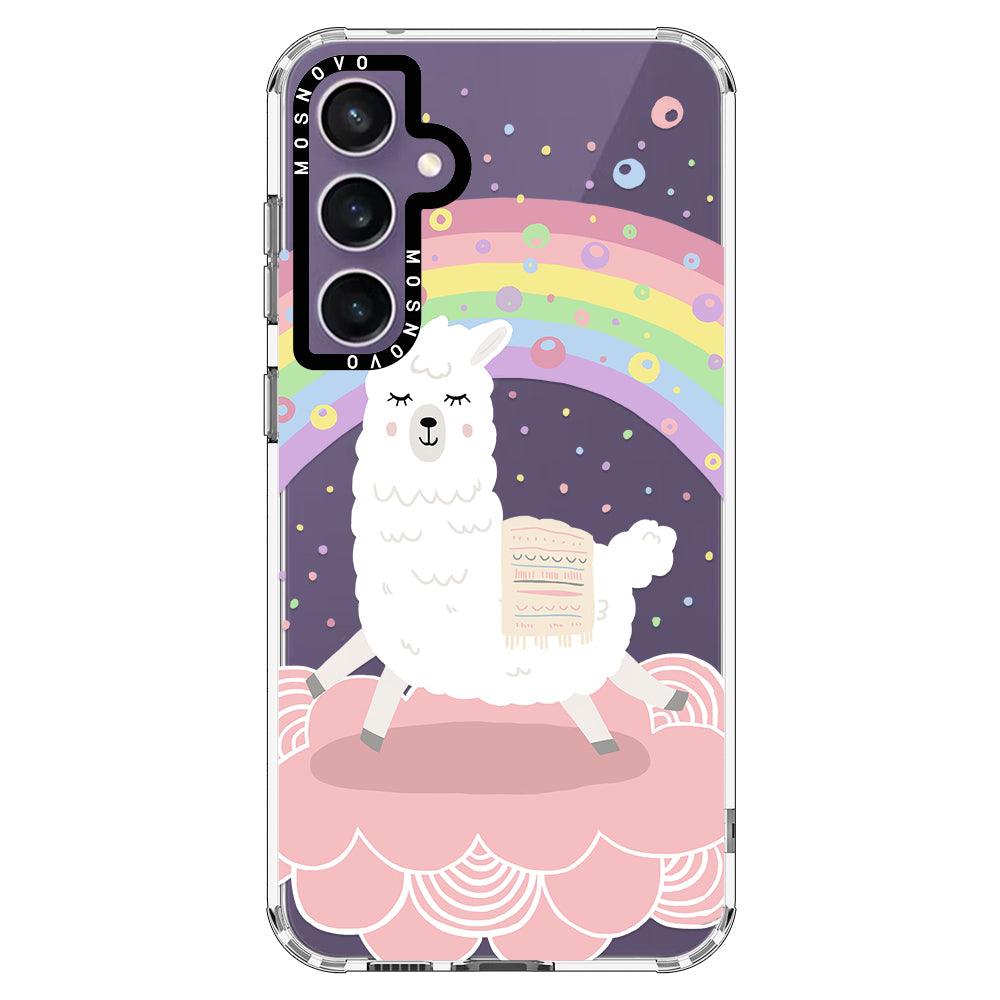 Pastel Rainbow Llama Phone Case - Samsung Galaxy S23 FE Case