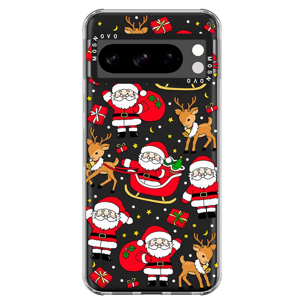 Cute Santa Claus Deer Phone Case - Google Pixel 8 Pro Case - MOSNOVO