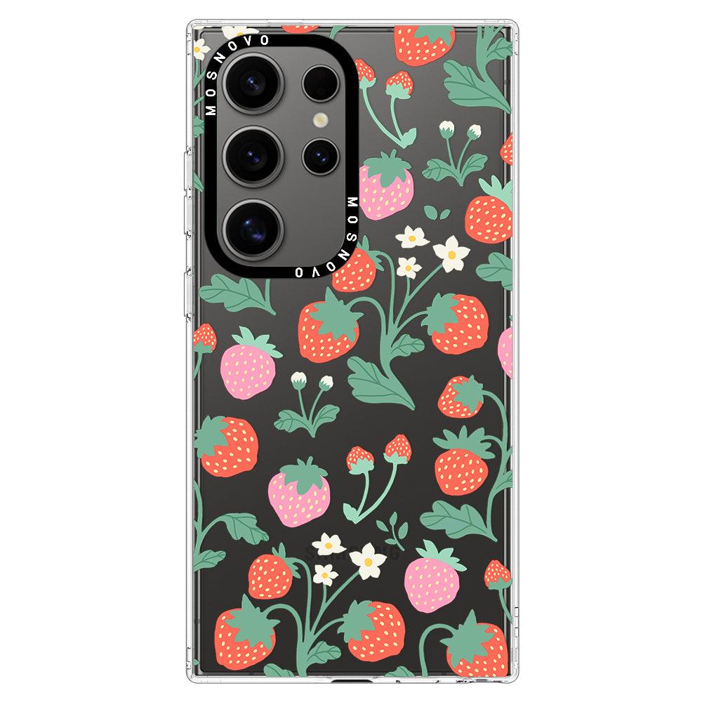 Strawberry Garden Phone Case - Samsung Galaxy S24 Ultra Case - MOSNOVO