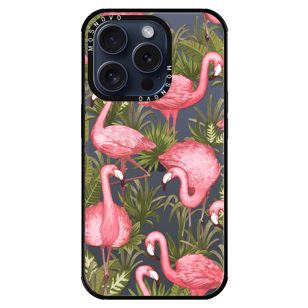 Jungle Flamingo Phone Case - iPhone 15 Pro Case - MOSNOVO