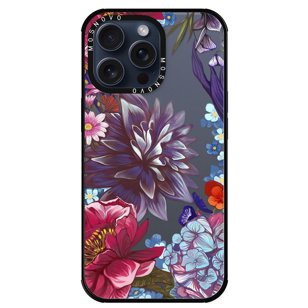 Blue Lilacs Phone Case - iPhone 15 Pro Max Case - MOSNOVO