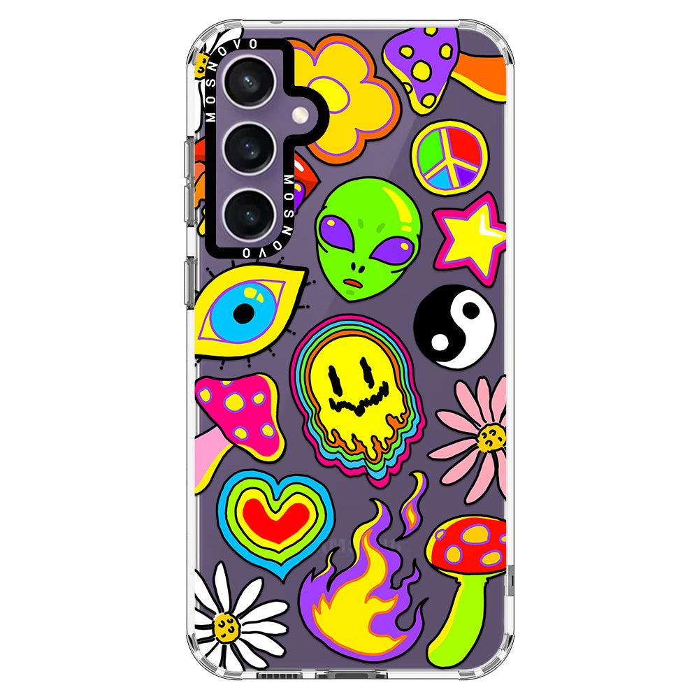 Hippie Stickers Phone Case - Samsung Galaxy S23 FE Case