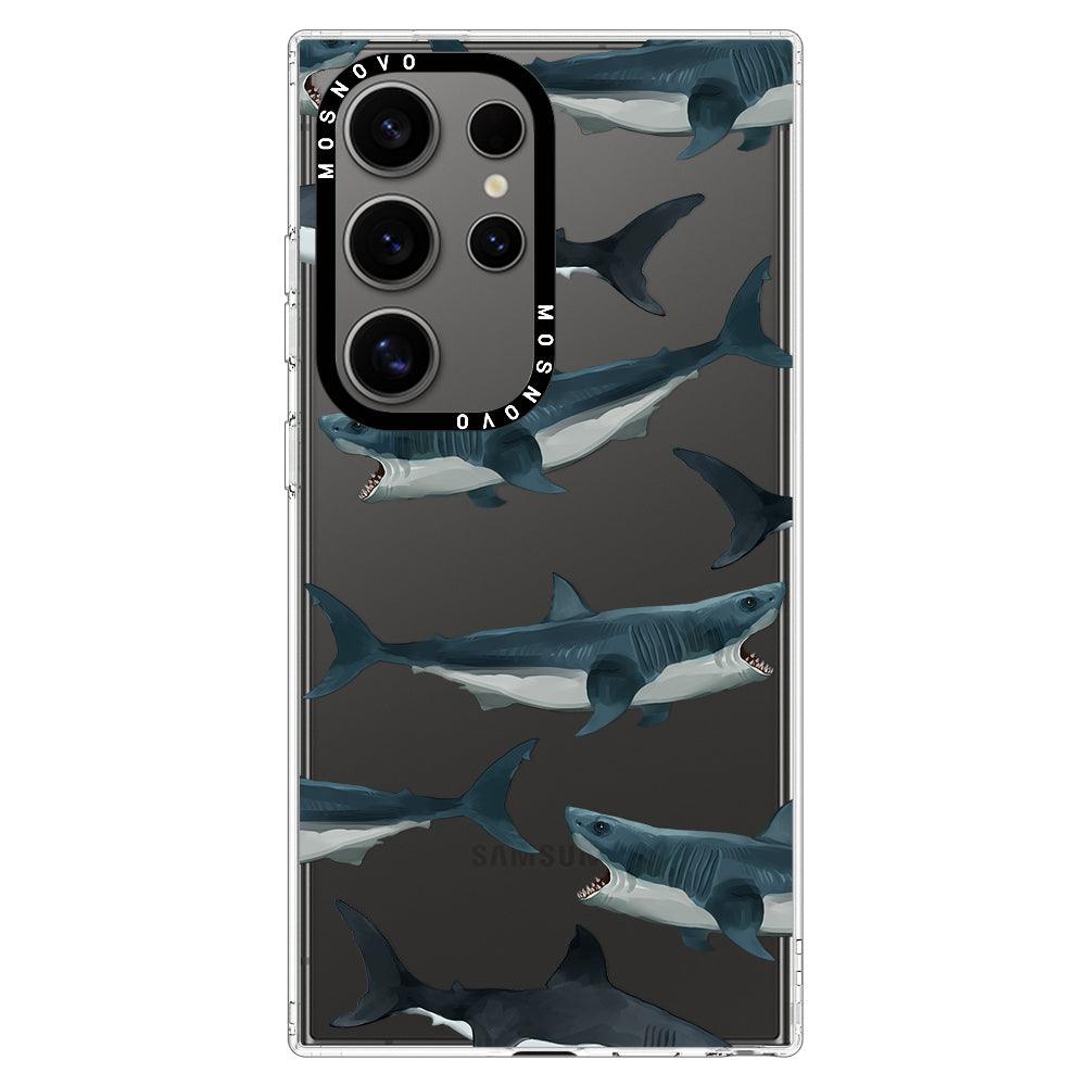 Great White Shark Phone Case - Samsung Galaxy S24 Ultra Case - MOSNOVO