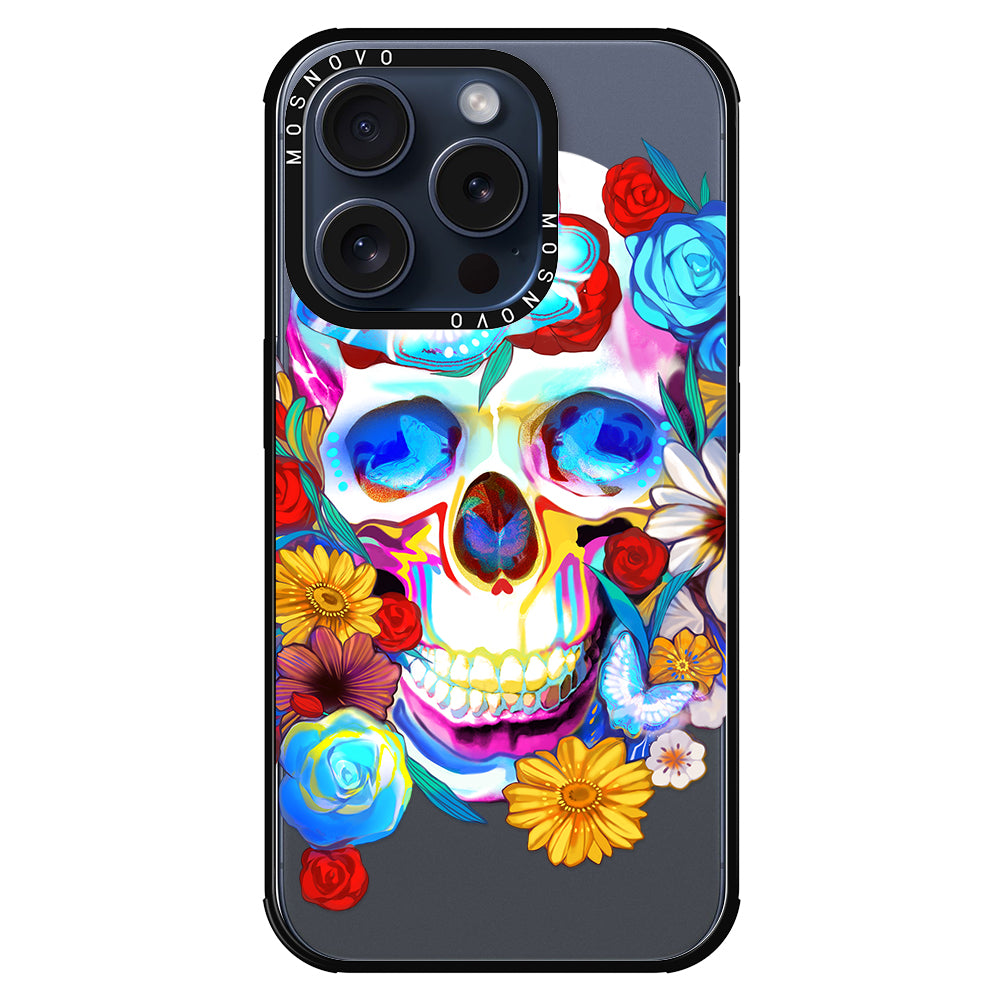 Neon Skull Phone Case - iPhone 15 Pro Case - MOSNOVO