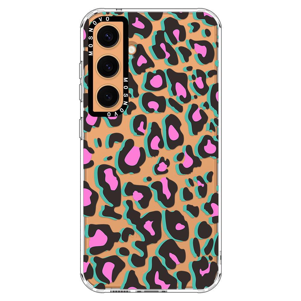 Hot Pink Leopard Print Phone Case - Samsung Galaxy S24 Case - MOSNOVO