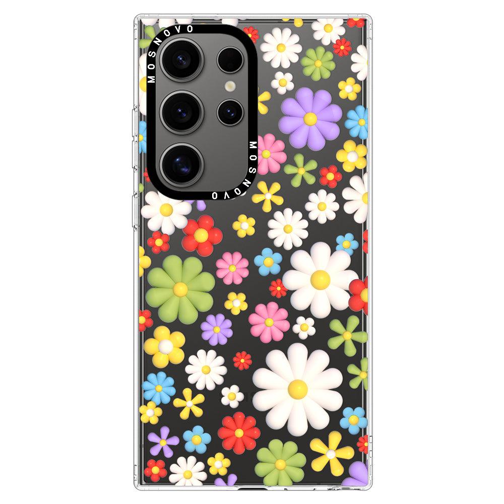 3D Flowers Phone Case - Samsung Galaxy S24 Ultra Case