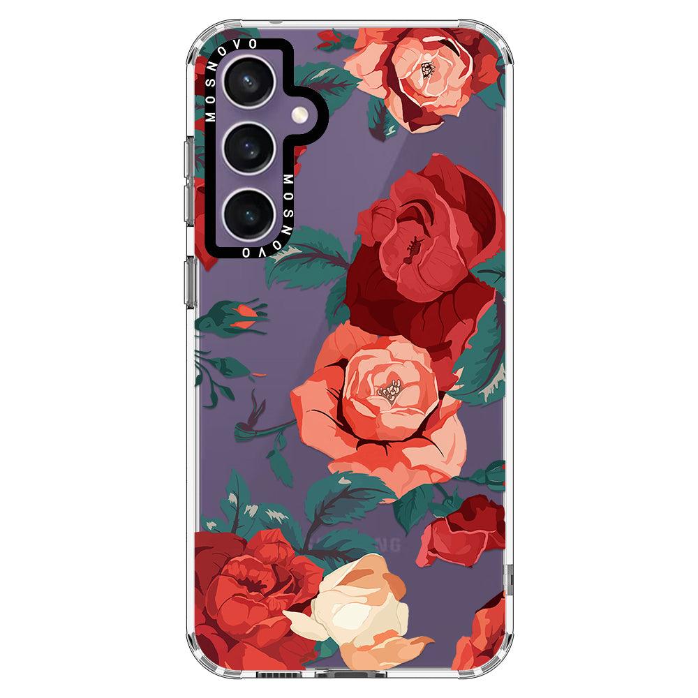 Vintage Red Rose Phone Case - Samsung Galaxy S23 FE Case