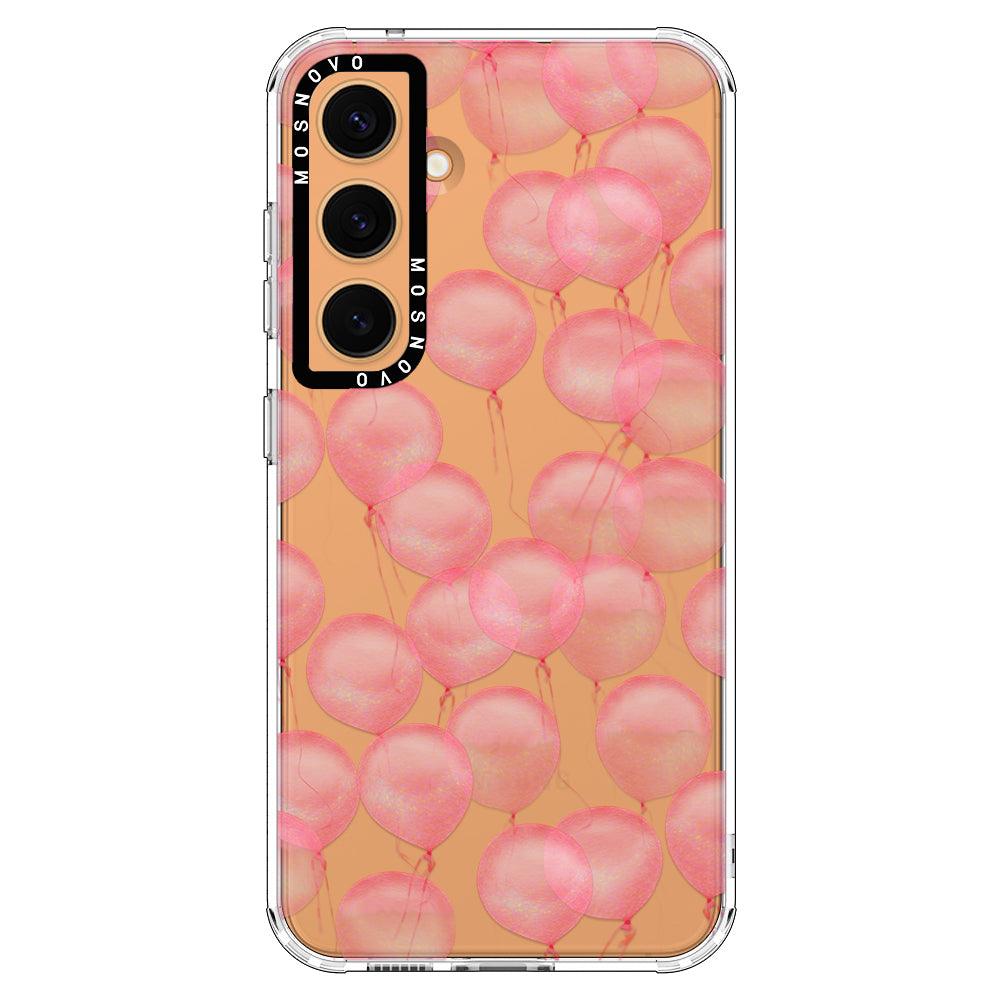 Pink Ballons Phone Case - Samsung Galaxy S24 Plus Case - MOSNOVO