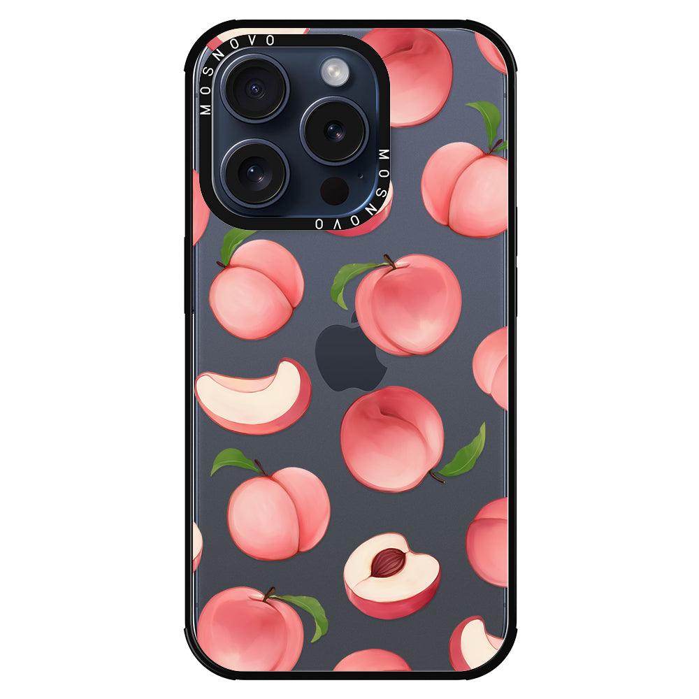 Cute Peach Phone Case - iPhone 15 Pro Case - MOSNOVO