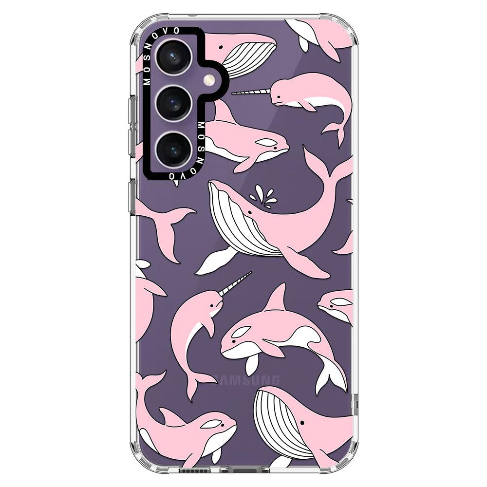 Pink Whales Phone Case - Samsung Galaxy S23 FE Case