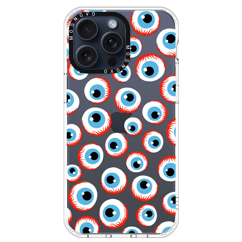 Scary Eyeball Phone Case - iPhone 15 Pro Max Case - MOSNOVO