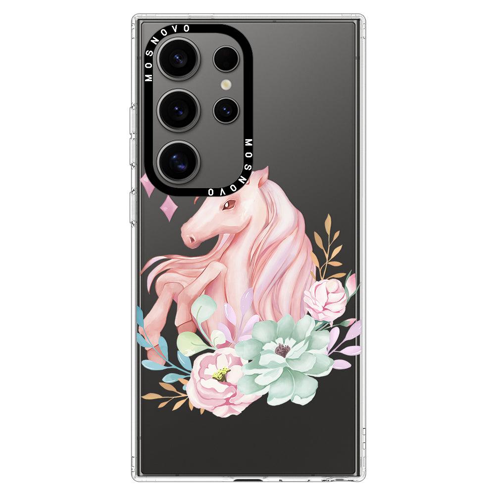 Pastel Flower Unicorn Phone Case - Samsung Galaxy S24 Ultra Case - MOSNOVO