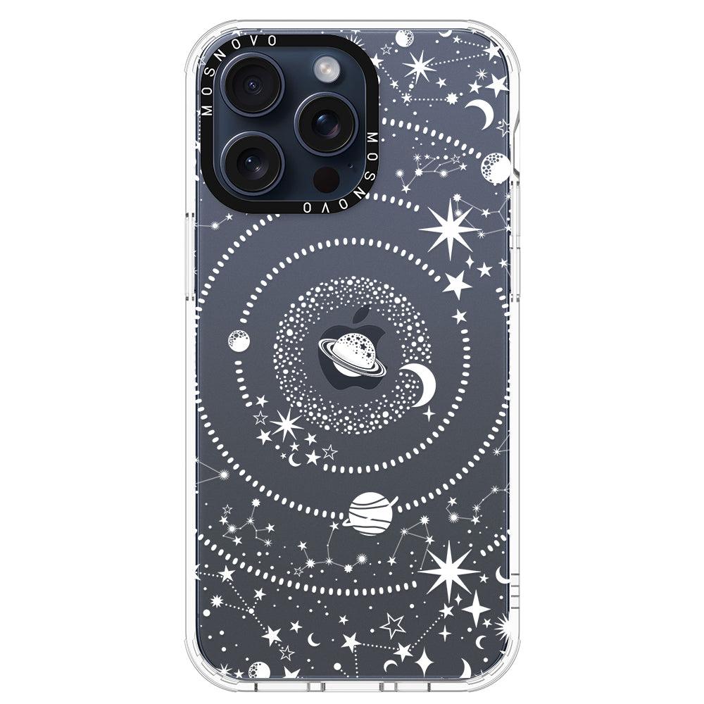 White Galaxy Phone Case - iPhone 15 Pro Max Case - MOSNOVO