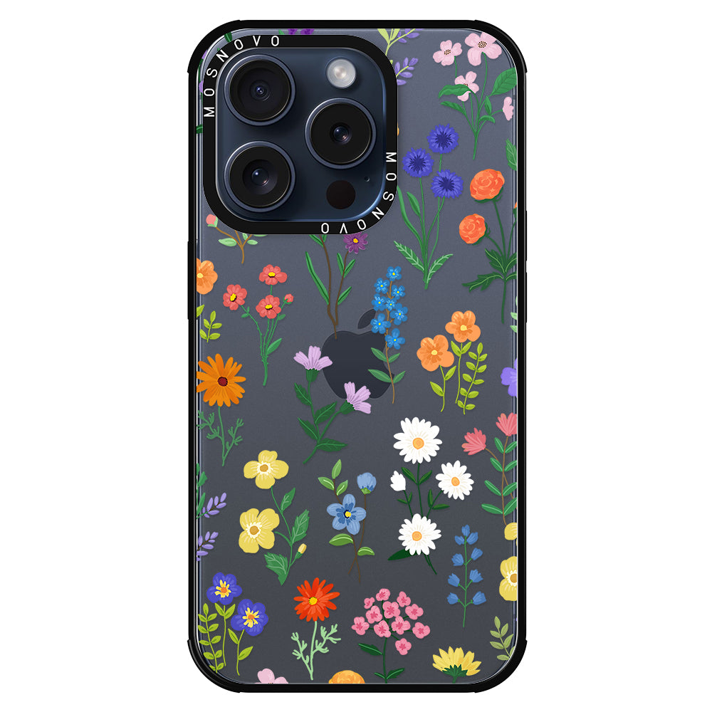 Botanical Floral Phone Case - iPhone 15 Pro Case - MOSNOVO