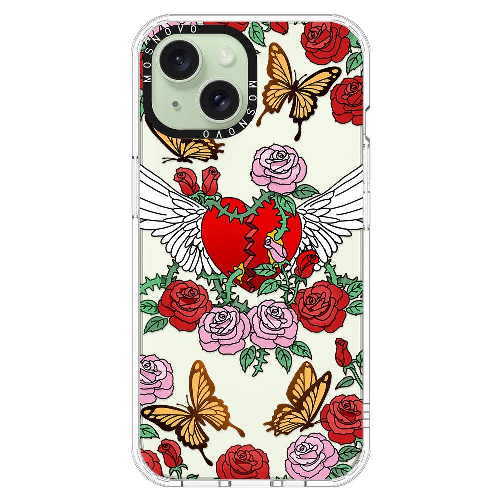 Wing Heart Phone Case - iPhone 15 Plus Case - MOSNOVO