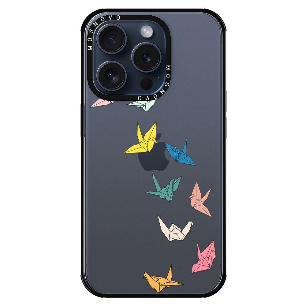 Paper Crane Phone Case - iPhone 15 Pro Case - MOSNOVO